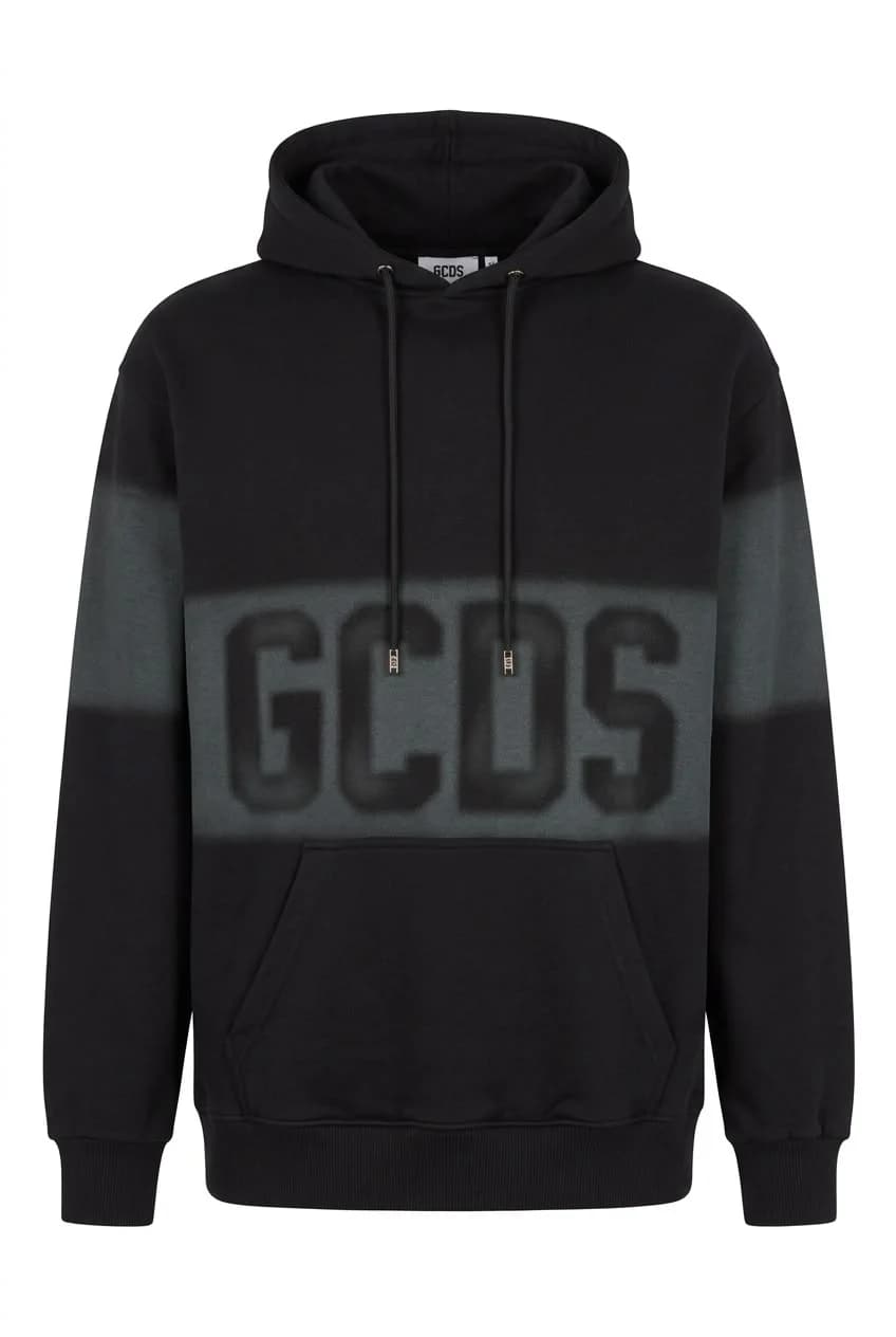 קפוצ׳ון GCDS Band Logo שחור בצבע שחור